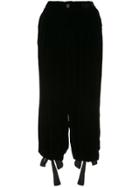 Aleksandr Manamïs Tied Cuffs Cropped Trousers - Black