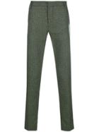 Entre Amis Houndstooth Patterned Trousers - Green