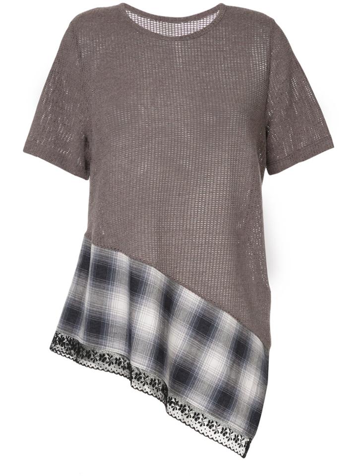Mm6 Maison Margiela Asymmetric Colour-block T-shirt - Brown