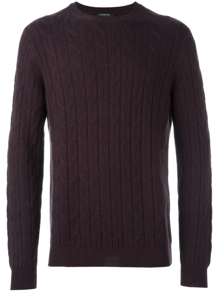 Ermenegildo Zegna Crew Neck Jumper - Pink & Purple