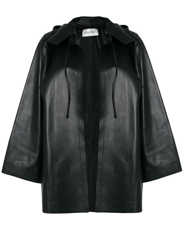 Valentino Lambskin Coat - Black