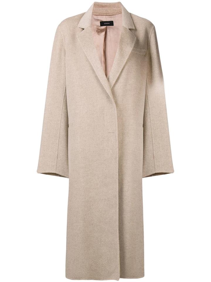 Joseph Single-breasted Coat - Nude & Neutrals