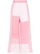 Jw Anderson Panelled Wide-leg Trousers - Pink