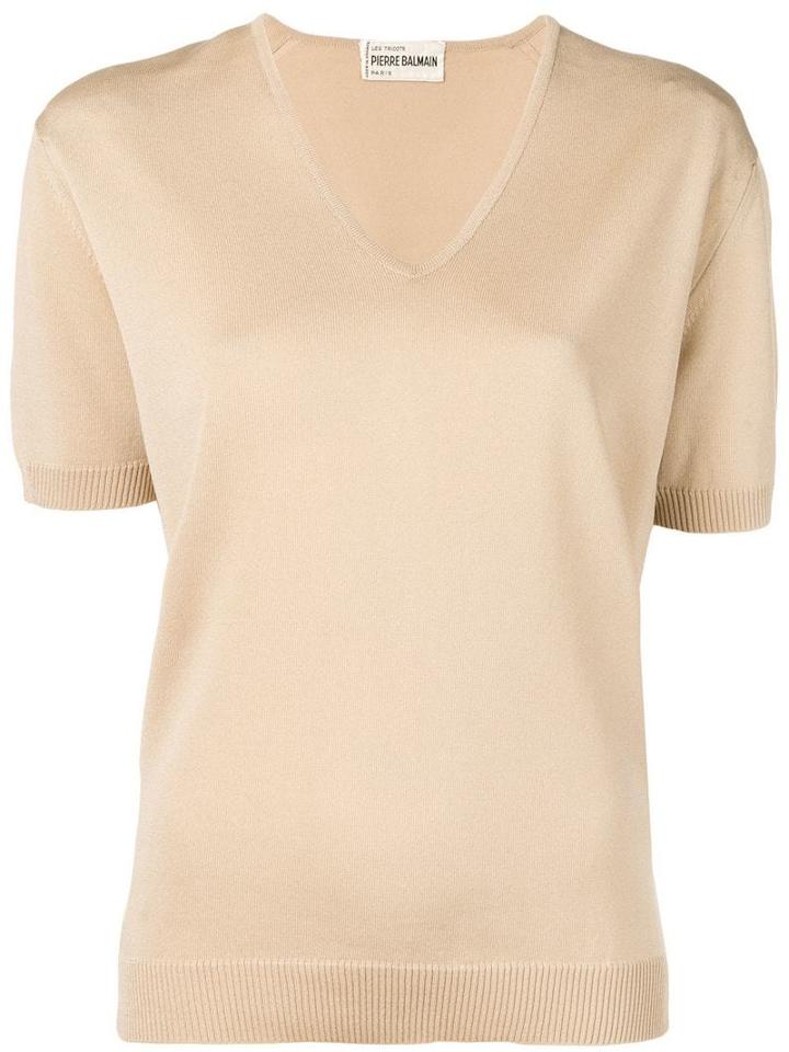 Balmain Pre-owned 1960's Knitted Top - Neutrals