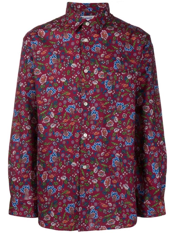Comme Des Garçons Shirt Floral Print Shirt - Red