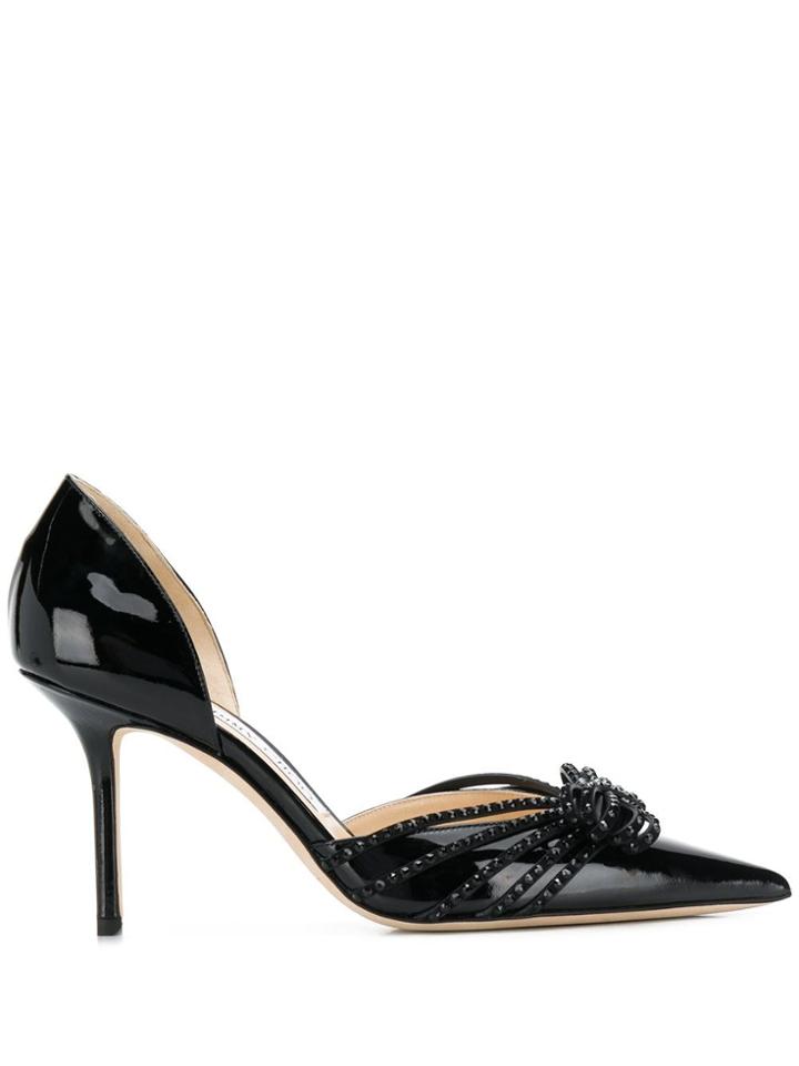 Jimmy Choo Kaitence 85mm Bow Detail Pumps - Black
