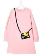 Moschino Kids Teen Bag Print Sweatshirt Dress - Pink