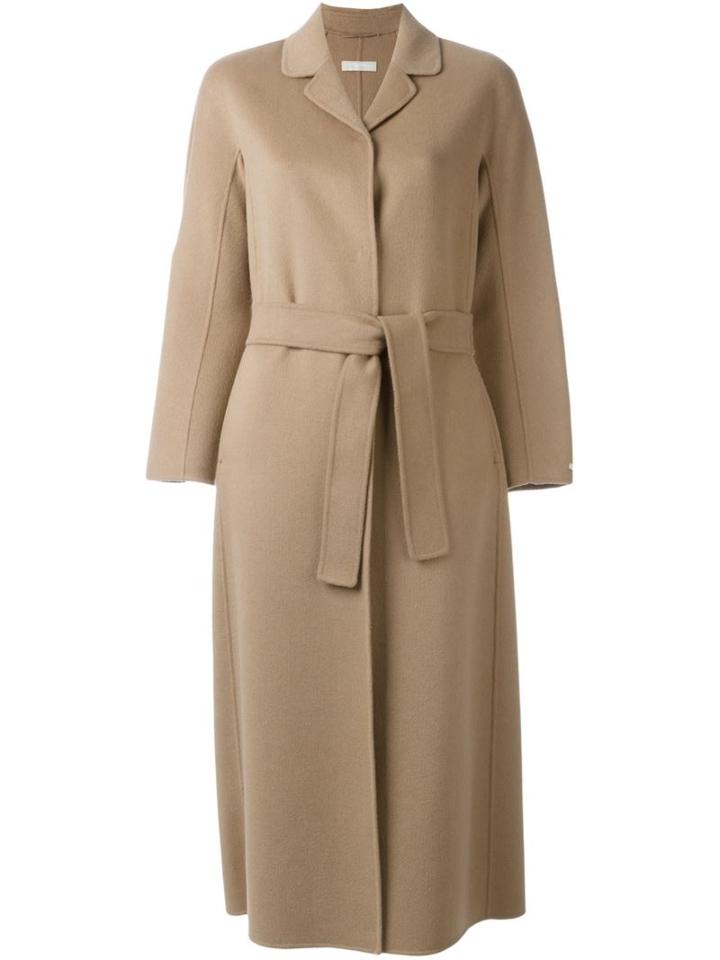 Max Mara Belted Trench Coat, Women's, Size: 42, Nude/neutrals, Angora/virgin Wool