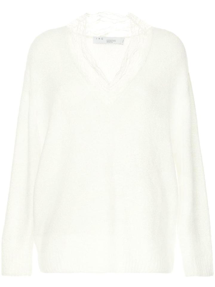 Iro Lace Trim Jumper - White