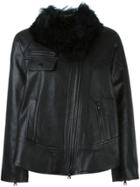 Proenza Schouler Faux Fur Collar Jacket - Black