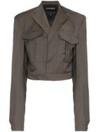 Situationist Boxy Cropped Jacket - Grey