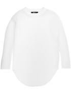 The Reracs Perforated Long Sleeve Top - White