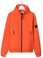 Stone Island Junior Teen Hooded Jacket - Orange