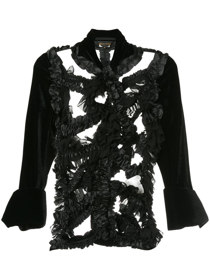 Comme Des Garçons Vintage Ruffle Dissected Jacket - Black