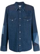 Calvin Klein Jeans Western Patchwork Denim Shirt - Blue
