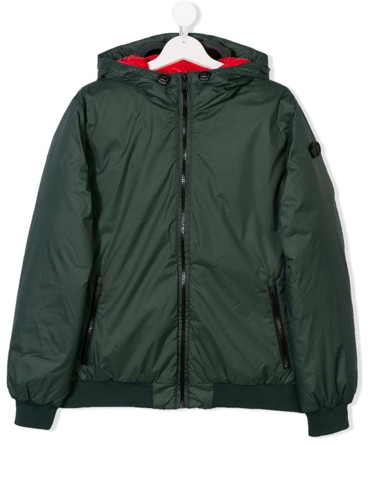 Ai Riders On The Storm Kids Teen Pompom Detail Bomber Jacket - Green