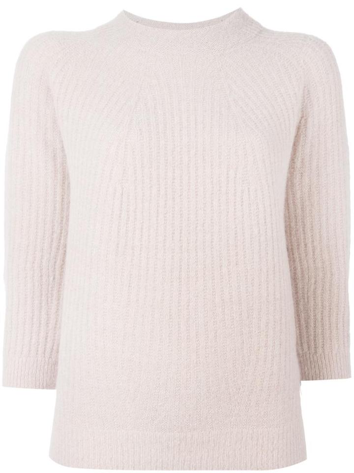 System Round Neck Jumper, Women's, Pink/purple, Nylon/wool/alpaca