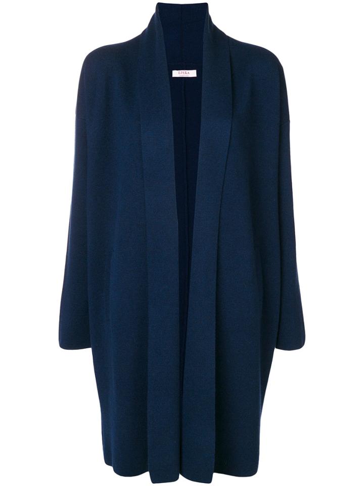 Liska Longsleeved Cardi-coat - Blue