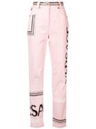Versace Logo Slim Jeans - Pink