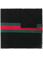 Gucci - Web Scarf - Men - Silk/cashmere/wool - One Size, Black, Silk/cashmere/wool