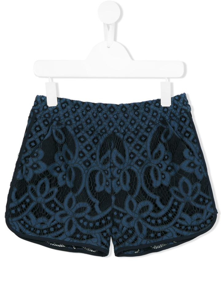 Little Remix Lace Shorts, Girl's, Size: 14 Yrs, Blue