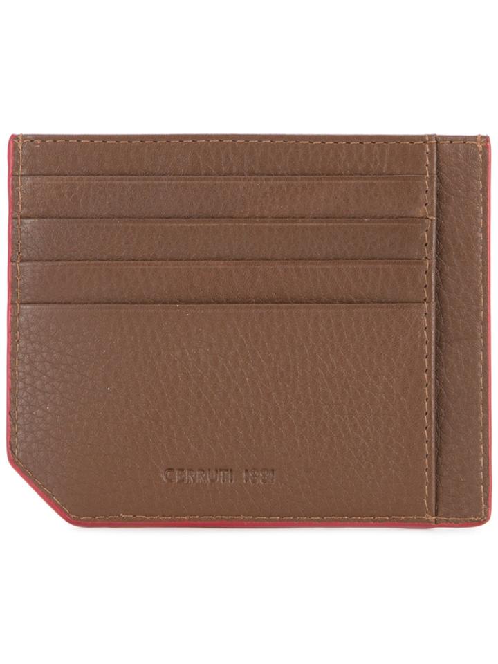 Cerruti 1881 Logo Stamp Cardholder - Brown