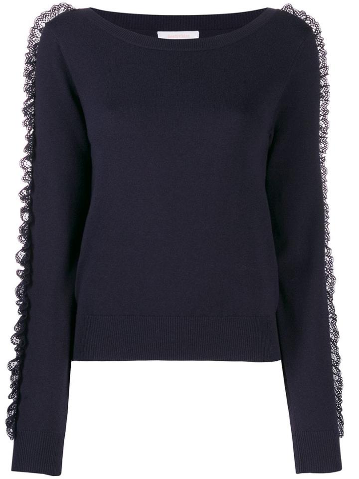 See By Chloé Lace-trim Sweater - Blue