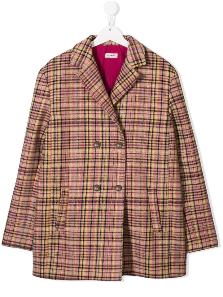 Pinko Kids Teen Check Coat