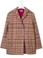 Pinko Kids Teen Check Coat