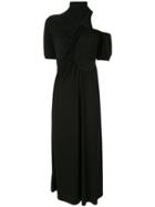 Sid Neigum Cut Out Gathered Dress - Black