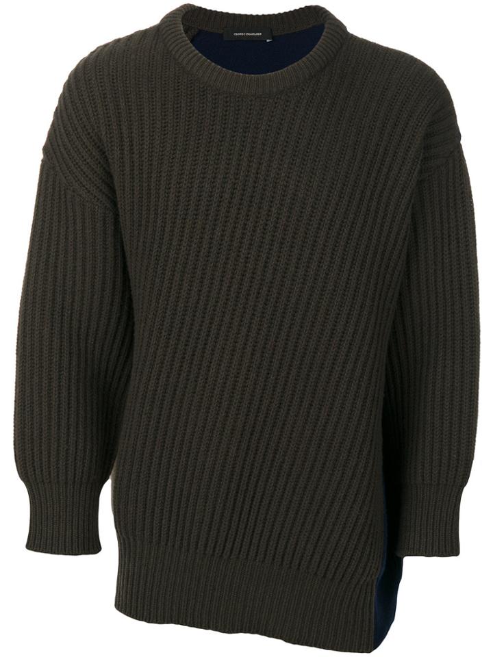 Cédric Charlier Colour-block Sweater - Green