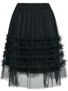 P.a.r.o.s.h. High-waisted Ruffle Skirt - Black