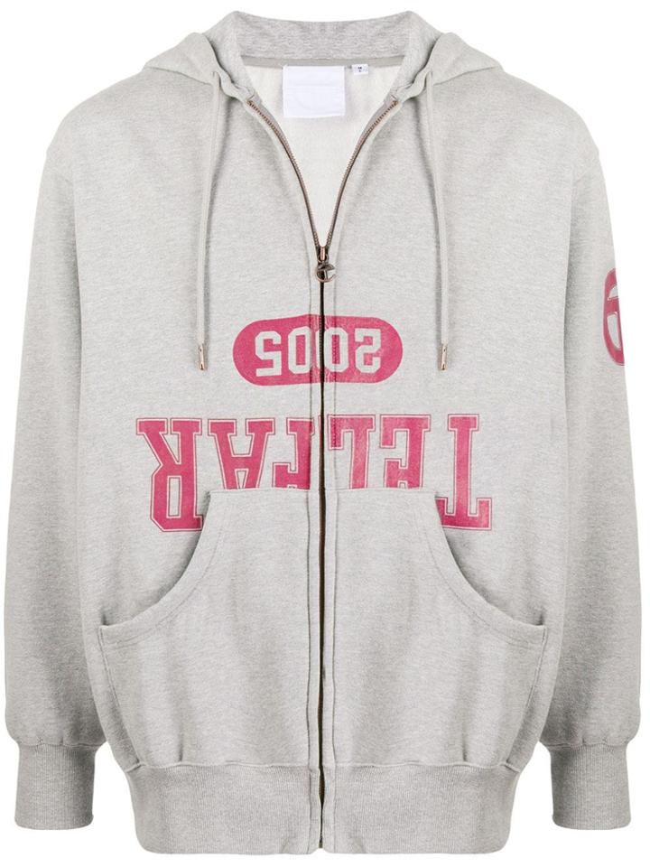 Telfar Upside Down Logo Hoodie - Grey