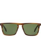 Oliver Peoples Bernardo Squared Frame Sunglasses - Brown