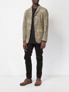 Uma Wang Scale Print Blazer, Size: Large, Nude/neutrals, Cotton