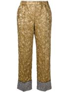 Nº21 Brocade Trousers - Gold