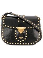 Moschino Studded Satchel Bag - Black