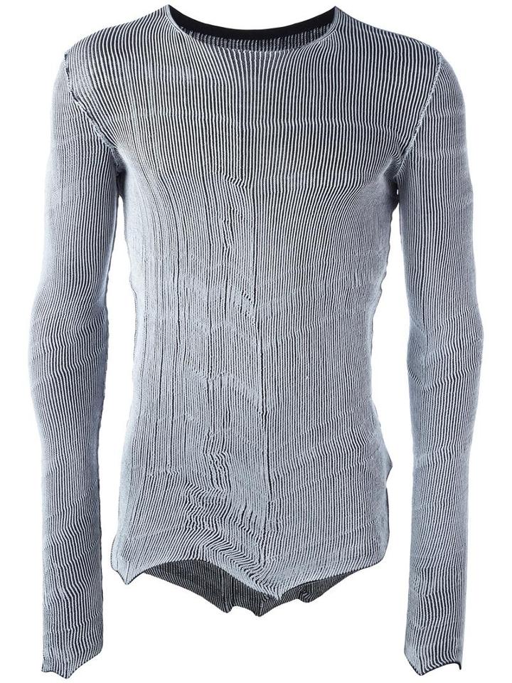 Maison Margiela Ribbed Fitted Jumper, Men's, Size: Small, White, Wool/polyester