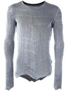 Maison Margiela Ribbed Fitted Jumper, Men's, Size: Small, White, Wool/polyester