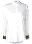 Brunello Cucinelli Contrast Cuffs Shirt - White