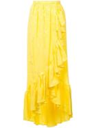 Attico Long Ruffled Skirt - Yellow