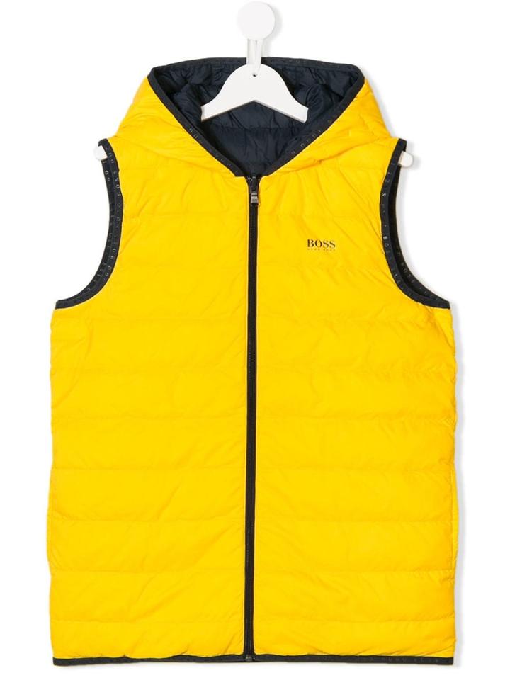 Boss Kids Teen Reversible Padded Gilet - Yellow & Orange