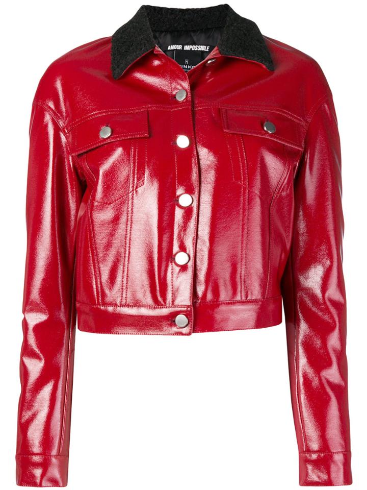 Pinko Contrasting Collar Jacket - Red