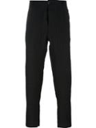 Transit Striped Tapered Trousers, Men's, Size: Large, Black, Linen/flax/viscose/wool/virgin Wool