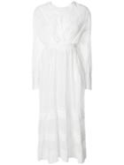 William Vintage Lace Trim Panelled Dress - White