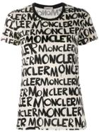 Moncler Logo Printed T-shirt - Black