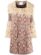 House Of Sunny Faux-fur Collar Coat - Neutrals