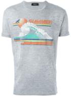 Dsquared2 Summer Print T-shirt, Men's, Size: Xl, Grey, Cotton/viscose