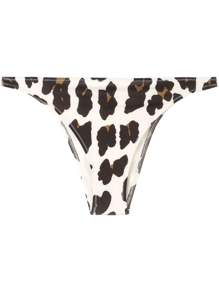 Solid & Striped Leopard-print Bikini Briefs - Neutrals