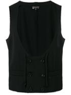 Comme Des Garçons Homme Plus Scoop Neck Waistcoat, Men's, Size: Medium, Black, Wool
